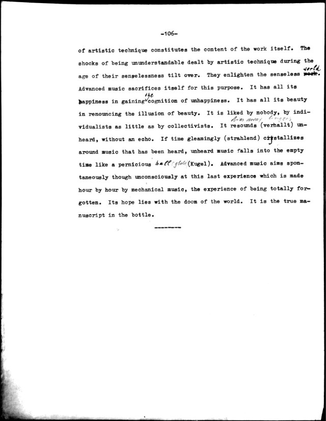  *Philosophy of Advanced Music* (1941), 106, MSS No. 29A, Series XI.A. Miscellaneous Writings by Others, Box 191, Folder 1, Virgil Thomson Papers, Yale Music Library.
